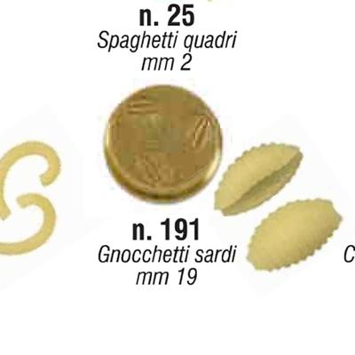 Univex GNOCCHETTI 19mm Gnocchetti Sardi Mold #191 for UPasta