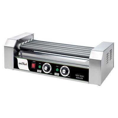 Winco EHDG-5R Spectrum RollsRight 12 Hot Dog Roller Grill - Flat Top, 110v, Stainless Steel