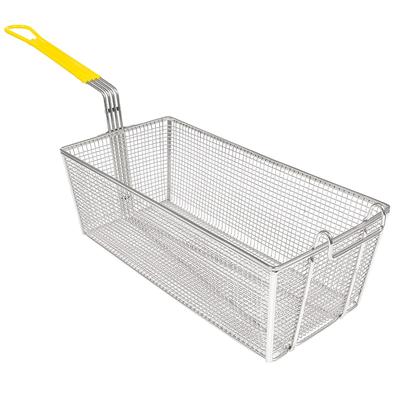 Winco FB-40 Fryer Basket w/ Coated Handle & Front Hook, 17