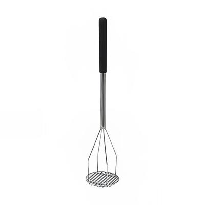 Winco PTMP-24R 24 1/2" Round Potato Masher w/ Black Polypropylene Handle Sleeve