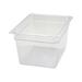 Winco SP7208 Poly-Ware 7 3/4"D Half Size Food Pan, Clear