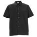 Winco UNF-1KXL Broadway Chef's Shirt w/ Short Sleeves - Poly/Cotton, Black, X-Large