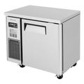 Turbo Air JUF-36S-N 35 3/8" W Undercounter Freezer w/ (1) Section & (1) Door, 115v, Side-Mounted Compressor, Silver