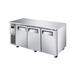 Turbo Air JUR-72S-N6 70 7/8" W Undercounter Refrigerator w/ (3) Section & (3) Door, 115v, Silver
