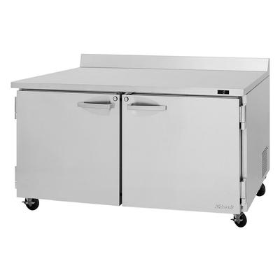 Turbo Air PWF-60-N 60 1/4"W Worktop Freezer w/ 2 Sections & 2 Doors, 115v, 115 V, Silver