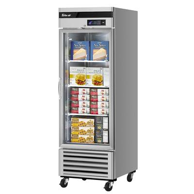 Turbo Air TSF-23GSD-N 27" Super Deluxe 1 Section Reach In Freezer, 1 Right Hinge Glass Door, 115v, Stainless Steel