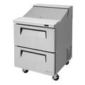Turbo Air TST-28SD-D2-N 27" Sandwich/Salad Prep Table w/ Refrigerated Base, 115v, Stainless Steel