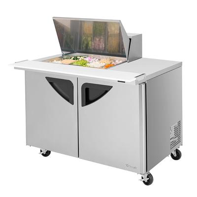 Turbo Air TST-48SD-12M-N 48 1/4" Super Deluxe Mega Top Sandwich/Salad Prep Table w/ Refrigerated Base, 115v, Stainless Steel Lid