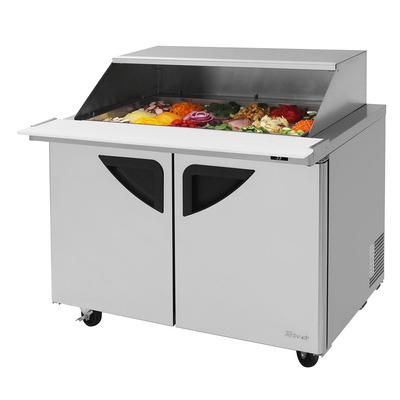 Turbo Air TST-48SD-18-N-SL 48 1/4" Super Deluxe Mega Top Sandwich/Salad Prep Table w/ Refrigerated Base, 115v, Stainless Steel