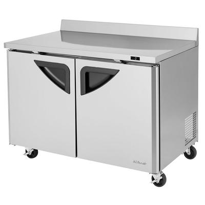 Turbo Air TWF-48SD-N 48 1/4" W Worktop Freezer w/ 2 Sections & 2 Doors, 115v, 12 Cubic Feet, Silver