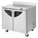 Turbo Air TWR-36SD-N6 Super Deluxe 36 1/4" Worktop Refrigerator w/ (2) Sections, 115v, Silver