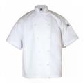 Chef Revival J005-S Poly Cotton Blend Chef Jacket, Short Sleeve, Small, White