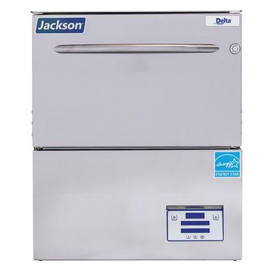 Jackson DELTAHT-E-SEER 208/1 Delta High Temp Rack Undercounter Glass Washer w/ 20 Racks/hr Capacity, Built-in Booster, 208v/1ph, Sani-Sure Final Rinse, Stainless Steel