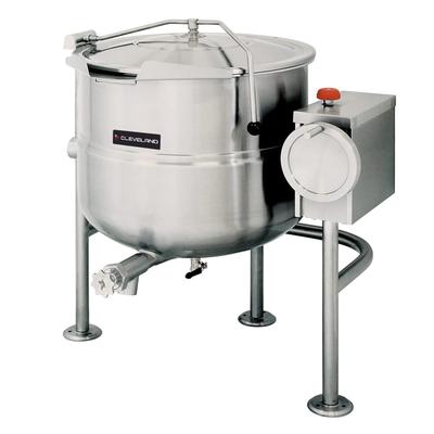 Cleveland KDL40T 40 gal Steam Kettle - Manual Tilt, 2/3 Jacket, Direct Steam, Tilting, Stainless Steel