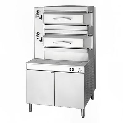 Cleveland PGM3003 NG (24) Pan Pressure Steamer - Cabinet, Includes Worktop, Natural Gas, Stainless Steel, Gas Type: NG, 115 V