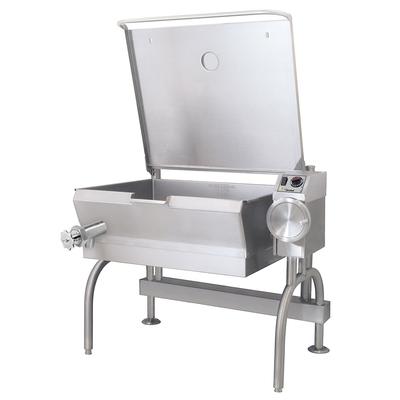 Cleveland SEL30T1 208/3 30 gal. Tilt Skillet - Open Leg Base, Peened Interior, Measurement Marks, 208v/3ph, Stainless Steel