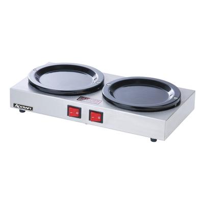 Adcraft WP-2 Side by Side Coffee Warmer Plate w/ 2 Stations, Stainless Steel Body, 120 V