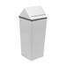 Witt 1411HTWH Wastewatcher 21 gal Indoor Decorative Trash Can - Metal, White, 21 Gallon, Swing Top