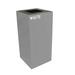 Witt 32GC03-SL 32 gal Indoor Decorative Trash Can - Metal, Slate, Square Opening, Slate Gray