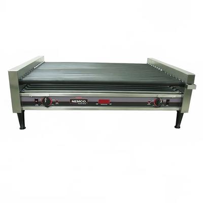Nemco 8075SXW-SLT-RC Roll-A-Grill 75 Hot Dog Roller Grill - Slanted Top, 120v, Stainless Steel