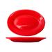 ITI CA-12-CR 10 3/8" x 7 1/4" Oval Cancun Platter - Ceramic, Crimson Red