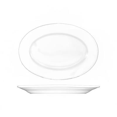 ITI DO-80 7 1/8" x 4 5/8" Oval Dover Platter - Porcelain, European White