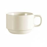CAC FR-23 European White Coffee Cup, Franklin, Round