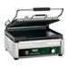 Waring WDG250 Double Commercial Panini Press w/ Cast Iron Grooved & Smooth Plates, 120v, Grooved Top/Smooth Bottom Plates, 14.5" x 11" Cooking Surface, Stainless Steel