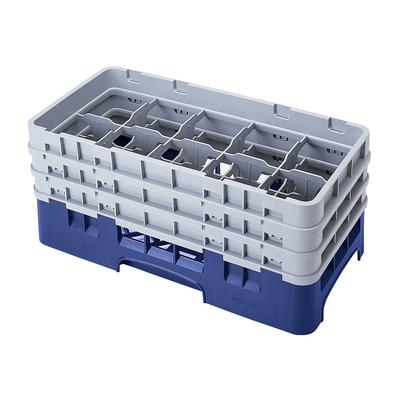 Cambro 10HS638186 Camrack Glass Rack - (3)Extenders, 10 Compartments, Navy Blue, 3 Extenders
