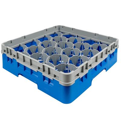 Cambro 20S318168 Camrack Glass Rack w/ (20) Compartment - (1) Gray Extender, Blue, 20 Sections