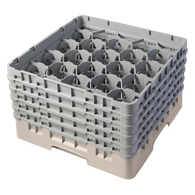 Cambro 20S958184 Camrack Glass Rack w/ (20) Compartments - (5) Gray Extenders, Beige, 20 Compartments, 5 Extenders