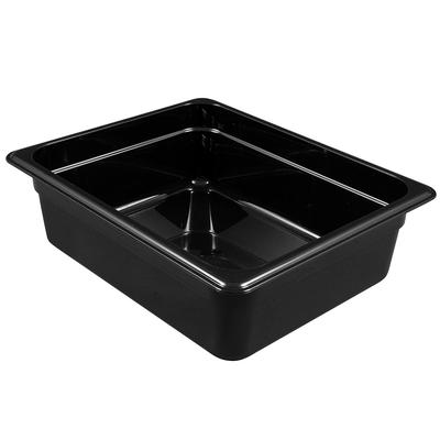 Cambro 24HP110 4"D Half Size High Temp Food Pan - Non-Stick, Black