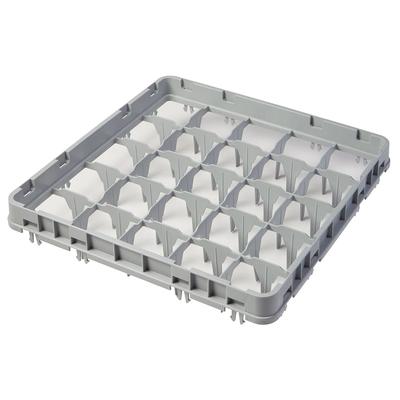 Cambro 25E1151 Full Size Glass Rack Extender w/ (25) Compartments - Full Drop, Soft Gray, 25 Compartments