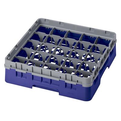 Cambro 25S318186 Camrack Glass Rack w/ (25) Compartments - (1) Gray Extender, Navy Blue, 1 Soft Gray Extender