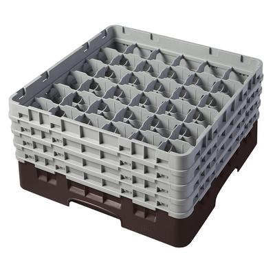 Cambro 36S800167 Camrack Glass Rack w/ (36) Compartments - (4) Gray Extenders, Brown, 4 Extenders