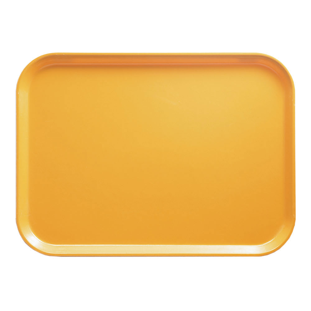 Cambro 810171 Fiberglass Camtray Cafeteria Tray - 9 4/5"L x 8"W, Tuscan Gold, Yellow, 1 Dozen