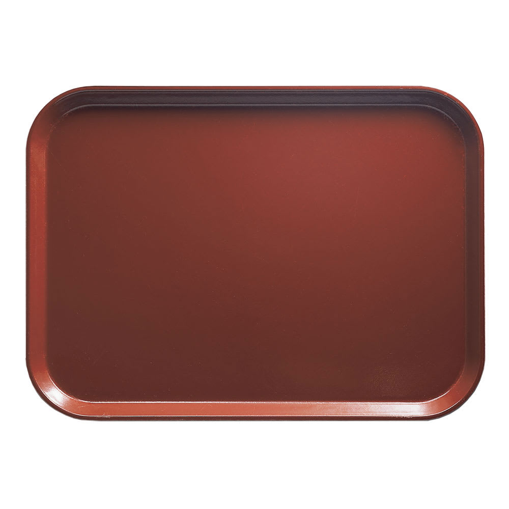 Cambro 810501 Fiberglass Camtray Cafeteria Tray - 9 4/5"L x 8"W, Real Rust, Brown, 1 Dozen