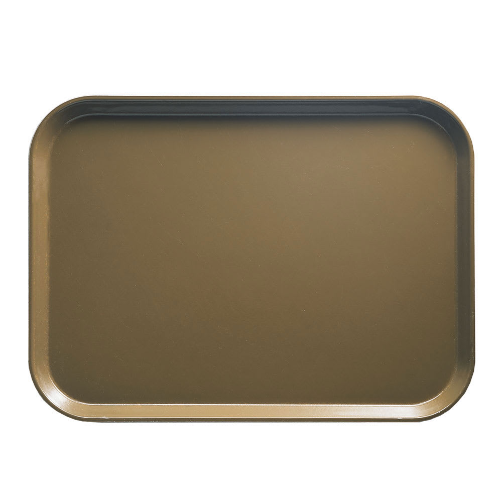 Cambro 810513 Fiberglass Camtray Cafeteria Tray - 9 4/5"L x 8"W, Bay Leaf Brown, 1 Dozen