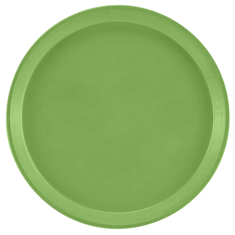 Cambro 900113 9" Round Serving Camtray - Fiberglass, Limeade, Green, Case of 12