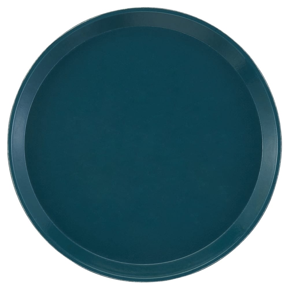 Cambro 900414 9" Round Serving Camtray - Fiberglass, Teal, Blue, Case of 12