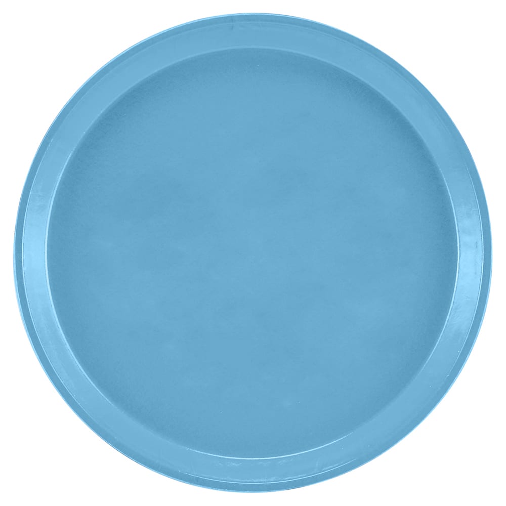 Cambro 900518 9" Round Serving Camtray - Fiberglass, Robin Egg Blue, Case of 12