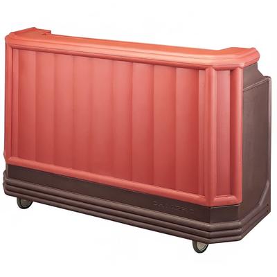 Cambro BAR730PM189 72 3/4" Portable Bar - Post-Mix Drink System, CO2, Brown/Mahogany, 7-Bottle Speed Rail