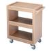 Cambro BC2254S157 3 Level Polymer Utility Cart w/ 350 lb Capacity, Raised Ledges, 3 Shelves, Coffee Beige