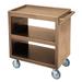Cambro BC2304S157 3 Level Polymer Utility Cart w/ 500 lb Capacity, Raised Ledges, 3 Shelves, Coffee Beige