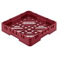 Cambro BR258416 Camrack Base Rack - Full Size, 1 Compartment, 4"H, Cranberry, Red