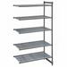 Cambro CBA184284V5580 Camshelving Basics Vented Add-On Shelf Kit - 5 Shelves, 42"L x 18"W x 84"H, 5 Vented Shelves