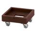 Cambro CD1313131 Camdolly for Milk Crates w/ 250 lb Capacity, Dark Brown, 3" Swivel Casters