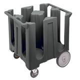 Cambro DC1225191 32 3/4" Mobile Dish Caddy w/ (4) Columns - Plastic, Granite Gray