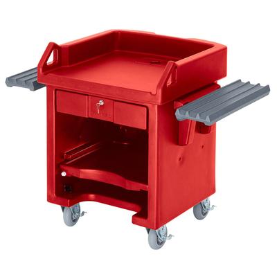 Cambro VCSWRHD158 52 3/4"W Cash Register Stand w/ Plastic Top, 43 3/4"H, Hot Red