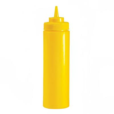 Browne 2102 12 oz Mustard Squeeze Bottle, No Drip Tip, Yellow